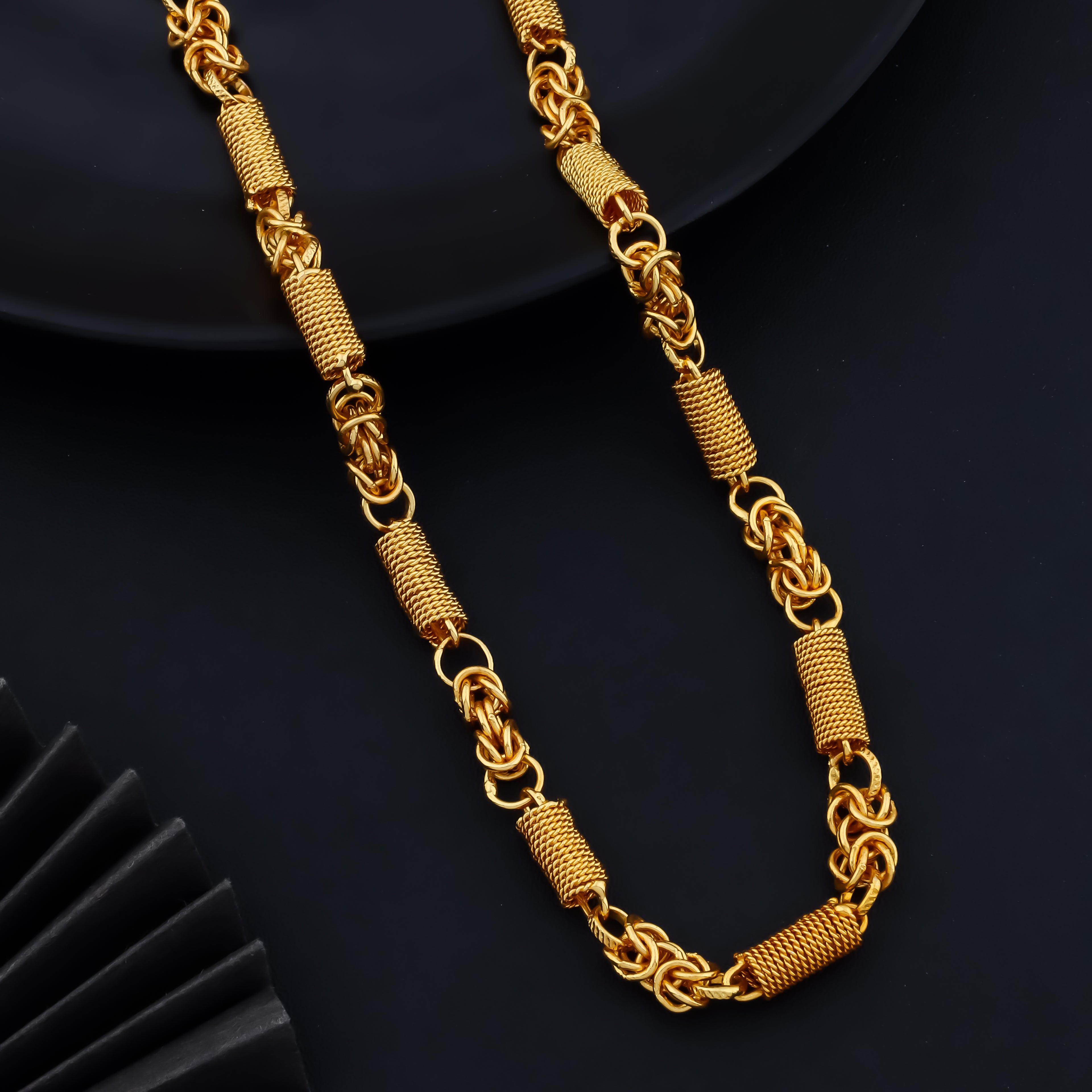 Premium Men’s Gold-Tone Designer Link Chain Necklace | Bold Luxury Statement Jewelry | VJIPC1044