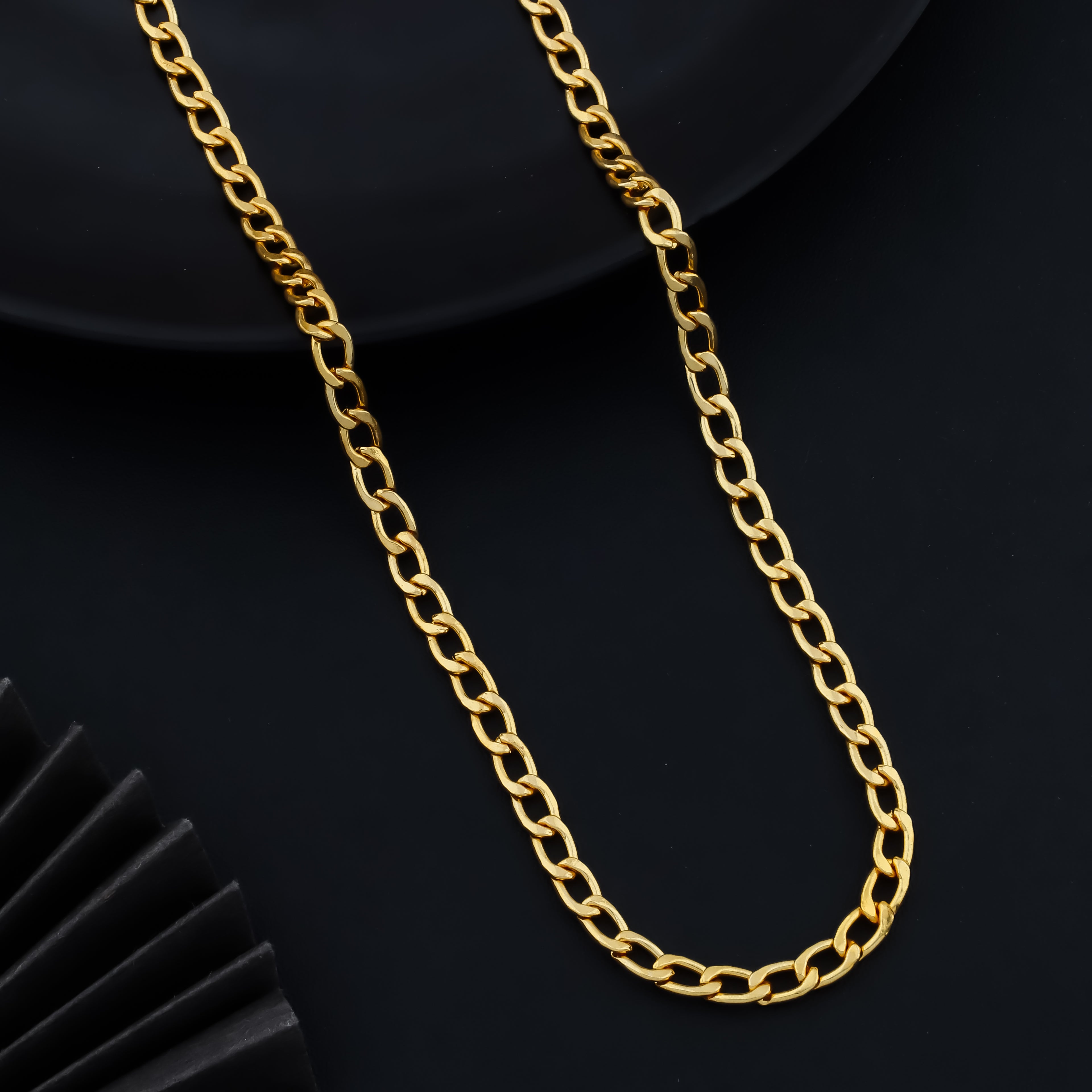 Men’s Gold Cuban Style Chain Necklace | Premium Bold Everyday Jewelry | VJIPC1045