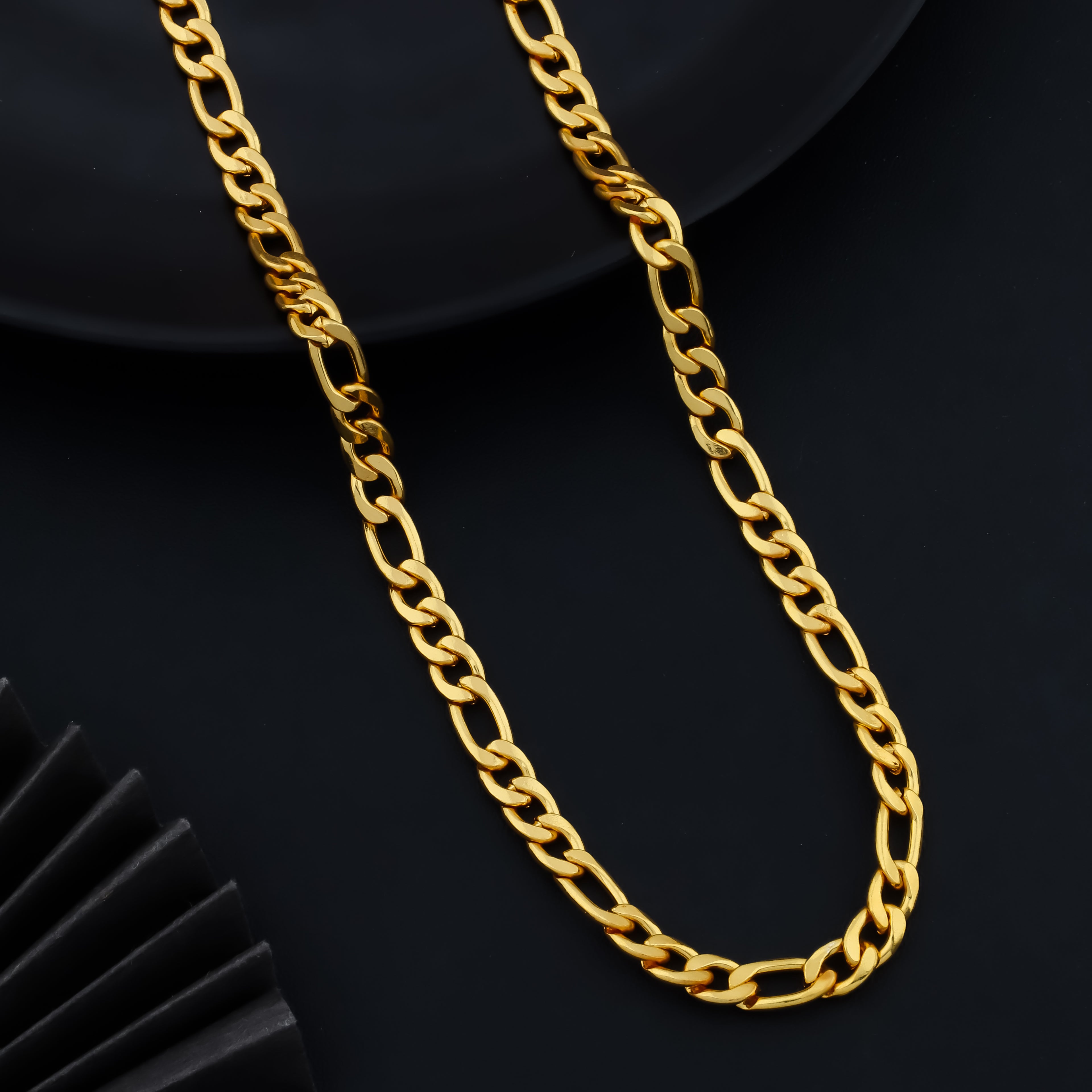 Men’s Gold-Tone Cuban Link Chain Necklace – Premium Imitation Fashion Jewelry | VJIPC1047