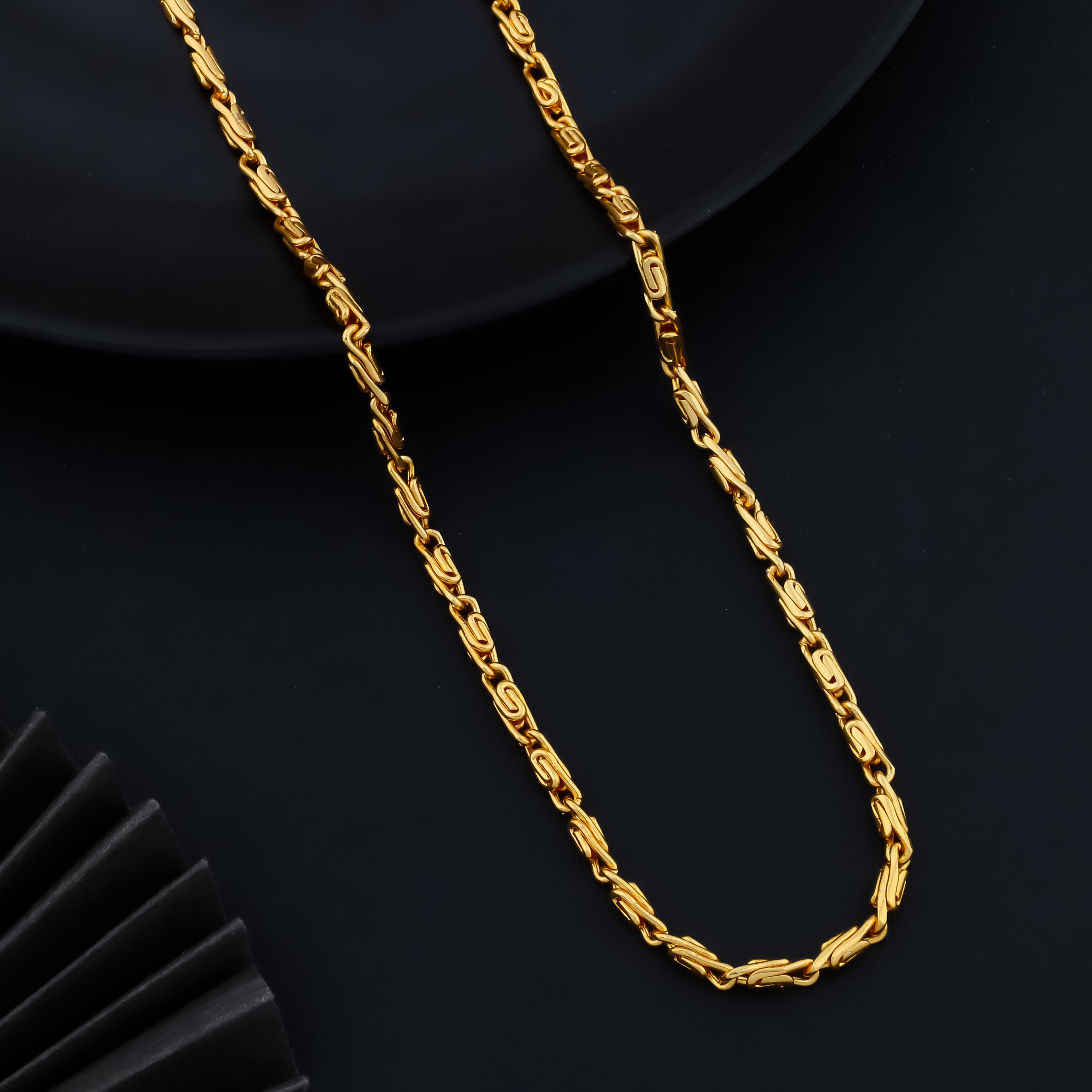 Men Gold Tone Imitation Chain Necklace, Stylish Fashion Chain for Men, Daily Wear Party Wear Jewellery | VJIPC1051