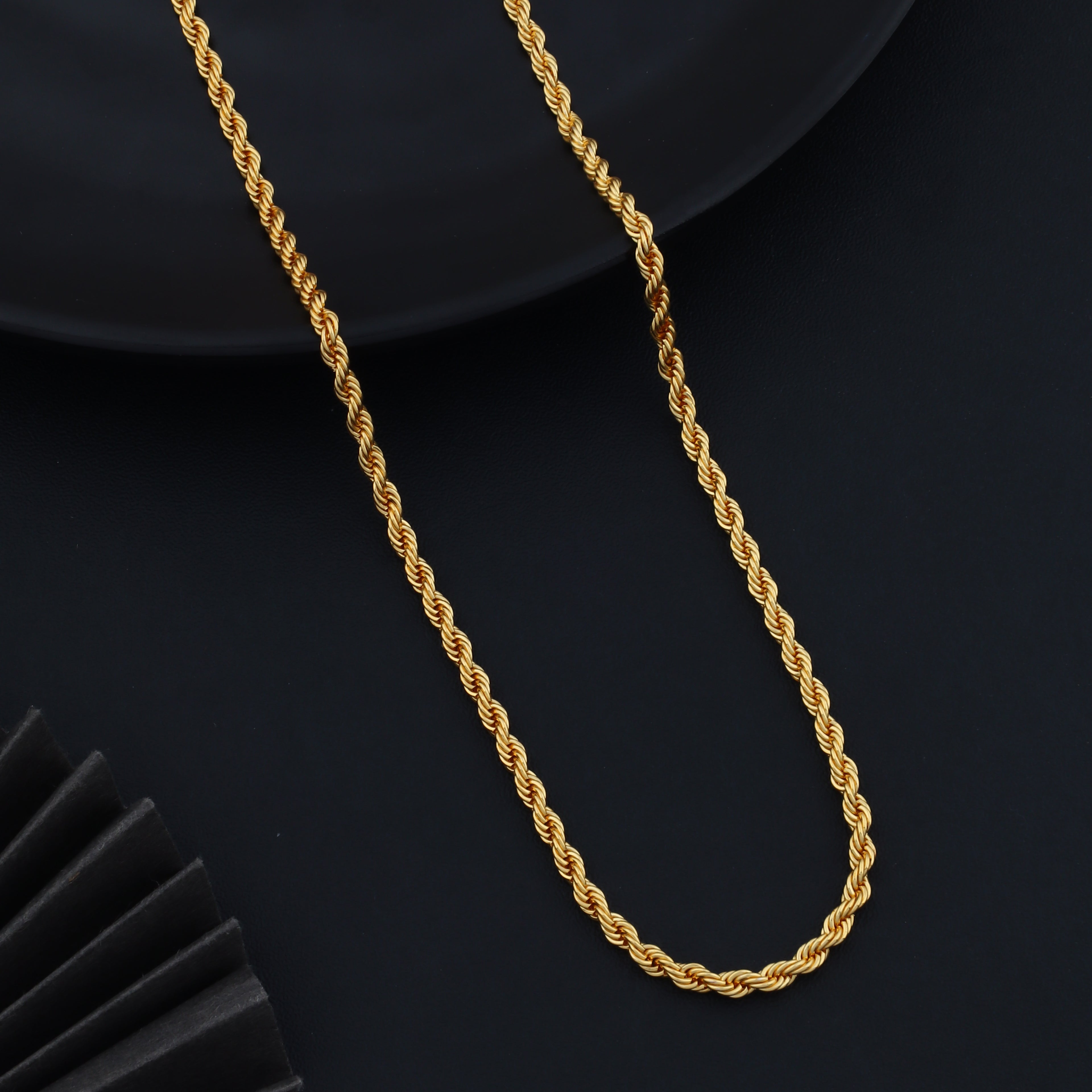 Men’s Gold-Tone Rope Chain Necklace – Premium Imitation Jewellery for Daily & Party Wear | VJIPC1053
