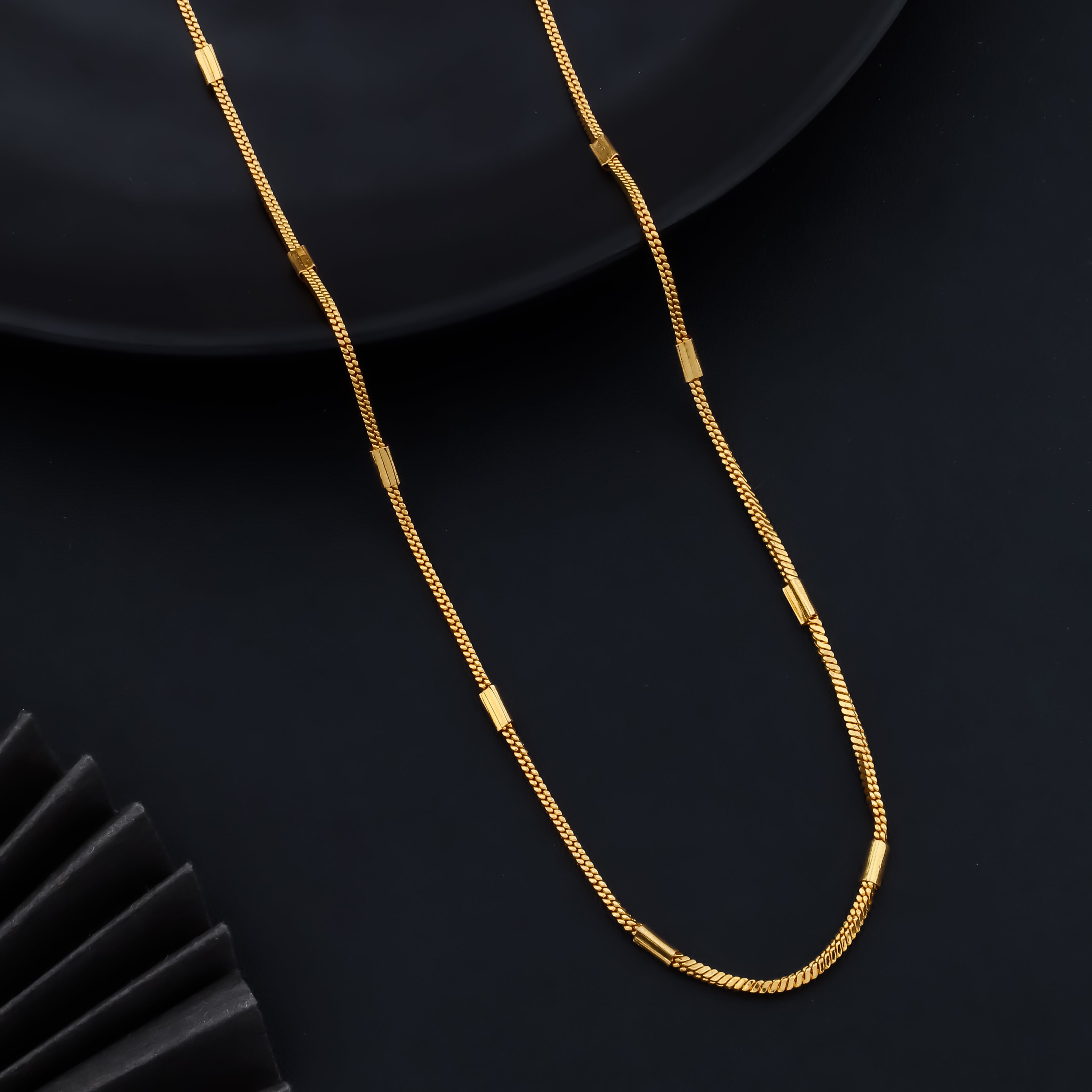 Men’s Gold Finish Imitation Chain Necklace – Stylish Daily Wear Fashion Chain for Men | VJIPC1058