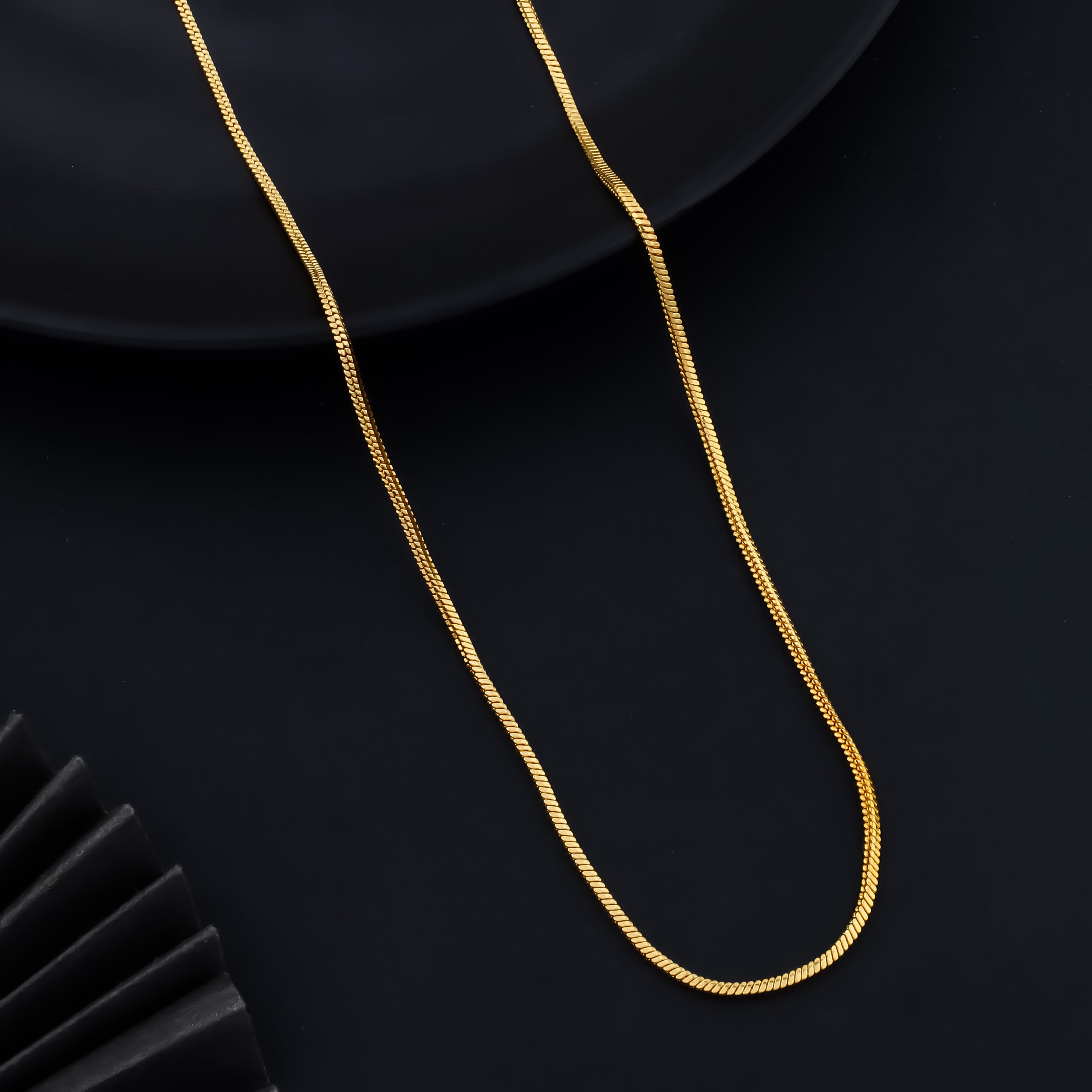 Men’s Premium Gold-Tone Imitation Chain Necklace | Stylish Slim Chain for Daily Wear & Party Look | VJIPC1060